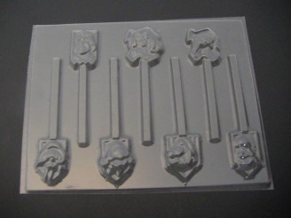 439sp Hunchback Friends Chocolate or Hard Candy Lollipop Mold